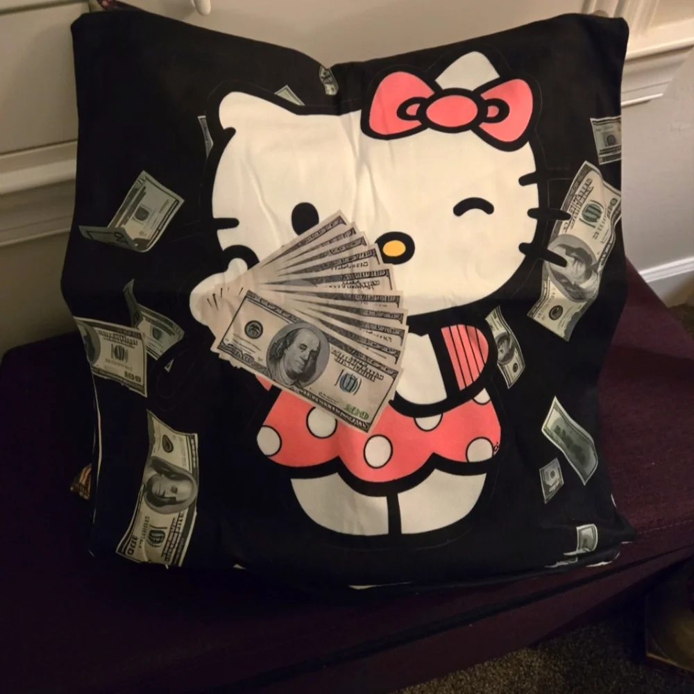 2 Hello Kitty pillow cases (set of 2). Velvety feel and look. 20 x 20